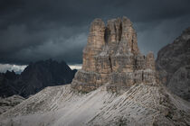 Sasso di Sesto mountains peak in the Dolomite Alps in South Tyrol with dramatic dark sky von Bastian Linder