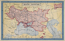 Vintage map of Ukraine 