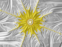 Lemon and Cream Fractal Five by Elisabeth  Lucas