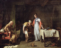 Young Woman Helping an Unfortunate Family  von Martin Drolling