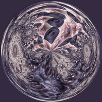 Mauve Pink and Ivory Fractal Orb Eight von Elisabeth  Lucas