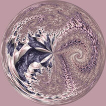 Mauve Pink and Ivory Fractal Orb Eighteen von Elisabeth  Lucas