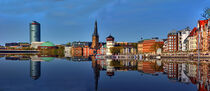 Düsseldorf Stadtpanoramaspiegelung von Edgar Schermaul