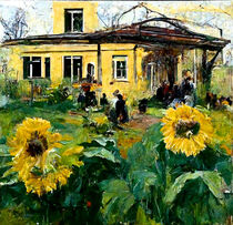 Sonnenblumen im Garten. Impressionismus. by havelmomente