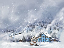 Winter snowy landscape von Varvara Kurakina