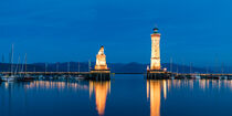 Hafen von Lindau am Bodensee bei Nacht von dieterich-fotografie