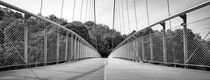 Hängebrücke Froschperpektive in schwarz-weiß von Thomas Richter