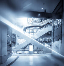 X Rolltreppe im Petersbogen Leipzig, Future City von lichtbilder