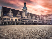 Altes Rathaus mit Markt Leipzig im Sonnenuntergang von lichtbilder