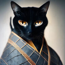 Amaya - Cat wearing an armor #13 von Digital Art Factory