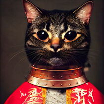 Danica - Cat wearing an armor #8 von Digital Art Factory