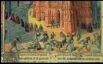 Fr 847 f.153 The Building of the Temple of Jerusalem by Fouquet, Jean (c.1420-80) and Studio