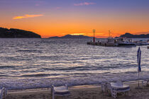 Panorama vom Strand auf Lopud bei Sonnenuntergang von Moritz Wicklein