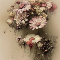 Retro Flowers in Style of Jean-Baptiste Monge von Michael Mayr