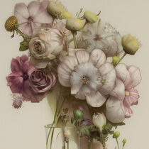 Retro Flowers in Style of Jean-Baptiste Monge von Michael Mayr