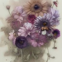 Retro Flowers in Style of Jean-Baptiste Monge von Michael Mayr