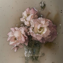 Retro Flowers in Style of Jean-Baptiste Monge by Michael Mayr