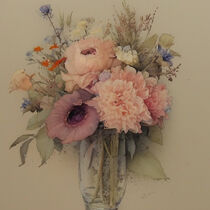 Retro Flowers in Style of Jean-Baptiste Monge von Michael Mayr