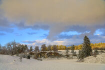 Winterlandschaft bei Bergsteig mit letzten Sonnenstrahlen - Naturpark Obere Donau by Christine Horn