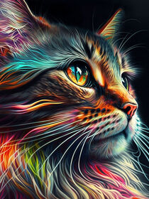 colorful cat lover von Vonda Vanissa