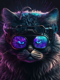 funky cat by Vonda Vanissa