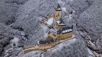 Aerial view on Karlstejn Castle