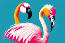 flamingo love birds series  von pushin-p