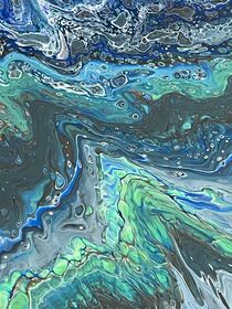 Blau-grüner Fluss by hmelligersart