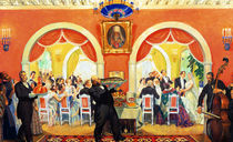 Wedding Feast von Boris Mikhailovich Kustodiev