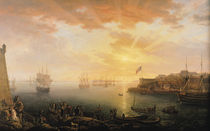 View of Brest Harbour by Jean-Francois Hue