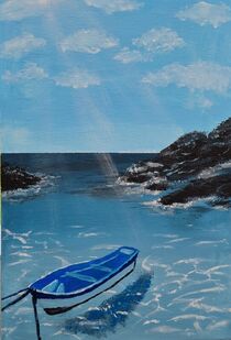 Boot in der Bucht by Aline Stöger