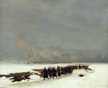 The War of 1870-71: An Infantry Column on their Way to a Raid von Jean-Baptiste Edouard Detaille