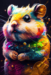 süßer Pop Art Hamster von Thomas Demuth