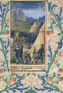 Ms Lat. Q.v.I.126 f.64 The death of Absalom by Jean Colombe