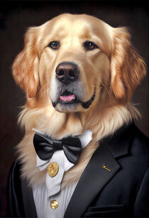 Hund im eleganten Anzug