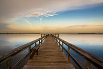 Florida Gulf Coast, Terre Ceia Bay. Sunrise on the pier. Richard Duval / Danita Delimont