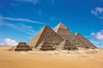 Egypt, Cairo, Giza. View of all three Great Pyramids, Pyramids of their Queens in the foreground. Michael Glatt / Danita Delimont by Danita Delimont