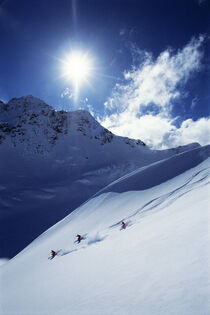 Helicopter skiing in Mount Cook National Park, Southern Alps, South Island, New Zealand. James Kay / Danita Delimont von Danita Delimont