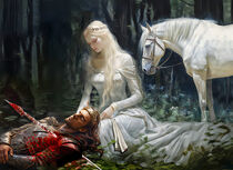 Nibelungenlied. Siegfried der Drachentöter ist gestorben. Kriemhild trauert by havelmomente