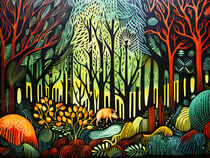 Enigmatic Artistic Fusion of Summer Autumn mix forest by havelmomente