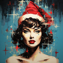 'CHRISTMAS WOMAN' by Poptonicart by Claudia Sauter