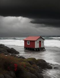 Holzhütte am Strand