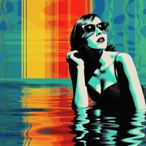 SWIMMING POOL 222 by Poptonicart by Claudia Sauter