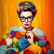 FASHION KNITTING by Poptonicart by Claudia Sauter