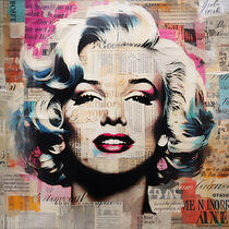 THE NEWSPRINT BLONDIE by Poptonicart by Claudia Sauter