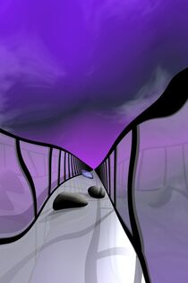 der Weg unter einem violetten Himmel von artforyou