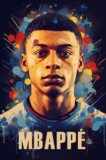 KYLIAN MBAPPÉ - Fussball Stars im Street Art Portrait by Frank Daske