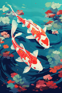 Dekorative Koi Karpfen Japanisch | Decorative Koi Carp Japanese von Frank Daske