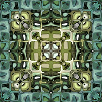 Abstract Green Mandala von Phil Perkins