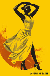 Josephine Baker Poster in Gelb | Josephine Baker Poster in Yellow von Frank Daske